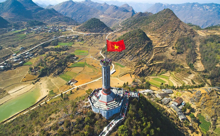 Lung Cu flag tower in Ha Giang, Vietnam